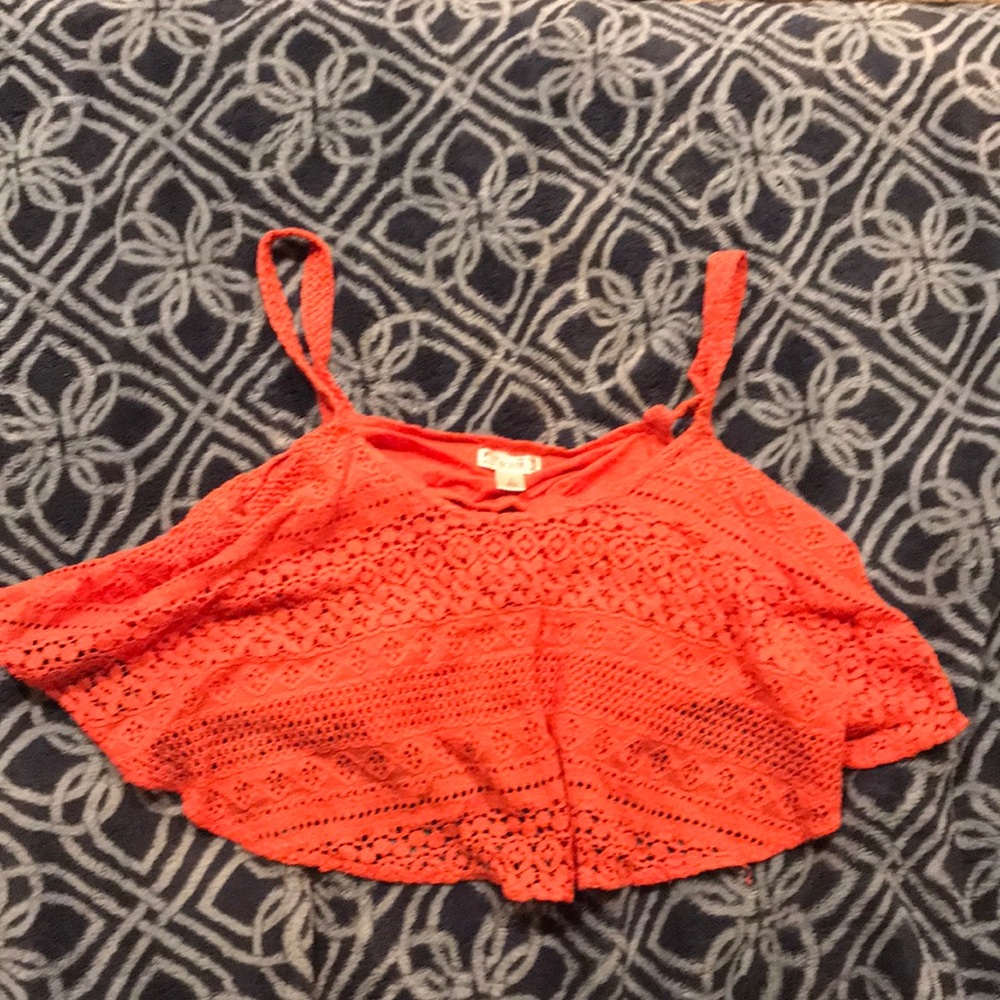 Peach crop top